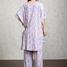 Vishudh Printed Round Neck Tunic With Trouser image 3