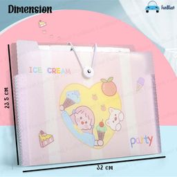 FunBlast Cartoon Theme File Folder with Elastic Band Lock - Pack of 2 Random Design image 3