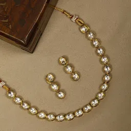 Priyaasi Gold Plated Kundan Stones Studded Jewellery Set-66