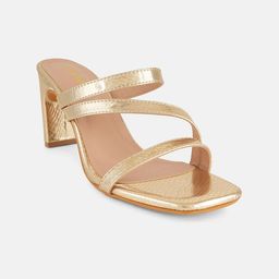 Lavie PU Party Block Sandals with Buckles-37