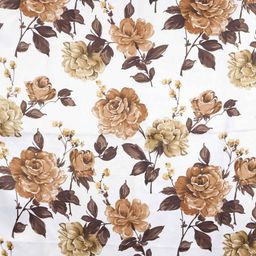 SWAYAM White & Brown Set of Single Window Curtains image 2