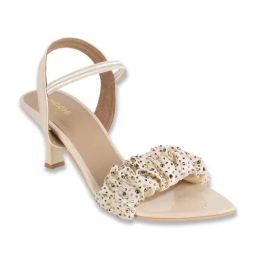 Mochi Women Beige Sling Back Sandals-image-34