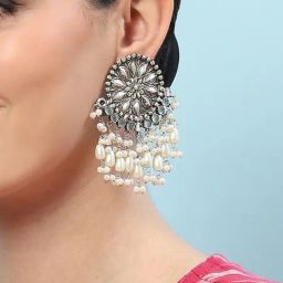 Biba Multi Brass Dangler Earrings-image-47