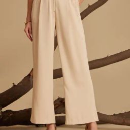 Kazo Beige Polyester Relaxed FitCasual Trousers-image-38