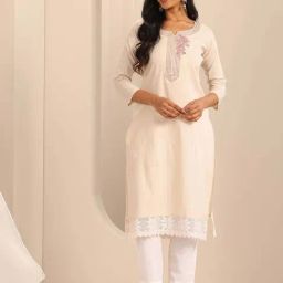 Libas Off White Printed Kurtas-4