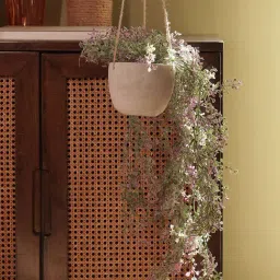 Pure Home and Living Green Artificial Hanging Plant with Cement Pot-picture-43