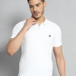 Cloak & Decker by Monte Carlo White Cotton Blend Regular Fit Solid Polo T-Shirt-picture-29