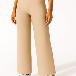 Fabflee Women Striped High-Rise Parallel Trousers-picture-14