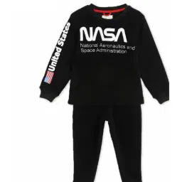 Cherry Crumble by Nitt Hyman Kids Black Applique NASA Applique Nightsuit-image-88
