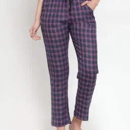 Secret Wish Purple & Blue Checks Pyjamas-image-93