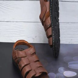 Woodland Men's Tan Back Strap Sandals-image-53