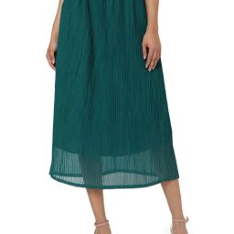 Smarty Pants Green Midi Skirt-image-36