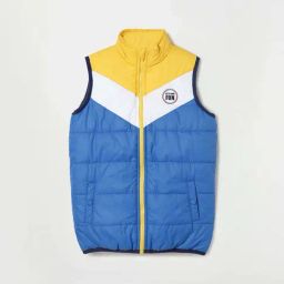 Fame Forever by Lifestyle Kids Blue & Yellow Color Block Full Sleeves Jacket-image-25