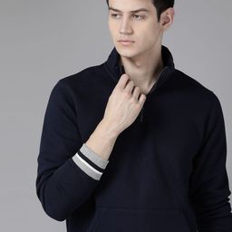Roadster Men Navy Blue Solid Sweatshirt-picture-28