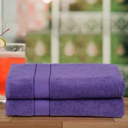 Creeva Violet 525 GSM Cotton Bath Towel Set of 2-20