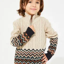 Cherry Crumble By Nitt Hyman Kids Beige Printed Sweater-image-43