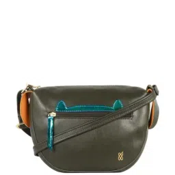 Baggit Olive Solid Medium Sling Handbag-image-46
