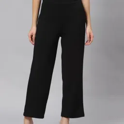 Melon by PlusS Black Mid Rise Regular Fit Trousers-image-52