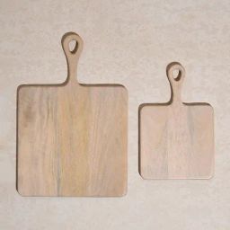 Westside Home Beige Wooden Chopping Board (Set of 2)-12