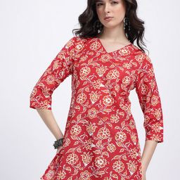 Anouk Rustic Floral Printed V-Neck Kurti-picture-27