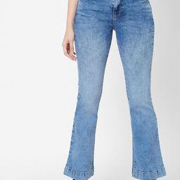 Kraus Jeans Women Flared High-Rise Heavy Fade Jeans-image-32