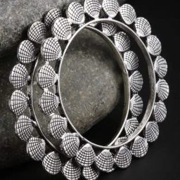 Panash Silver Toned Oxidized Bangles Set of 2-15