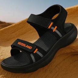 Woodland Men's Black Floaters-picture-46
