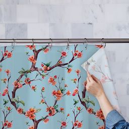 ArtzFolio Single Piece Waterproof Polyester Shower Curtain-image-41
