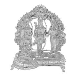 Sri Jagdamba Pearls 0.8 Silver Ram Pariwar Divine Idol - 54 gm-2