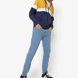 Campus Sutra Multi Cotton Regular Fit Colour-Block Hooded Sweatshirt image 3