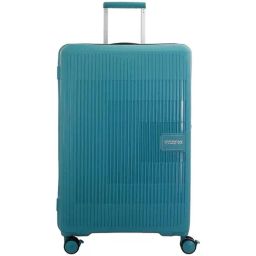 American Tourister Aerostep Blue 8 Wheels Large Hard Cabin Trolley Bag-image-17