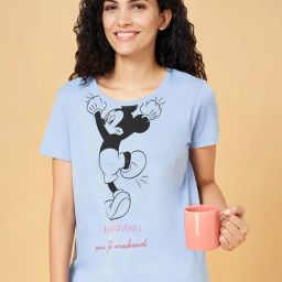 Dreamz by Pantaloons Blue Cotton Printed T-Shirt-picture-27