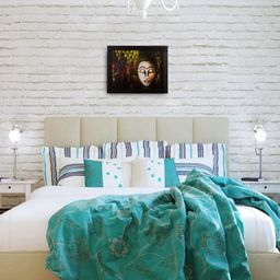 eCraftIndia Multicoloured Buddha UV Wall Art-image-69