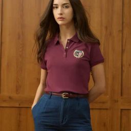 U.S. Polo Assn. Maroon Cotton Regular Fit Polo T-Shirt-picture-30