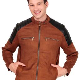 Leather Retail Brown Other Regular Fit Jackets-46