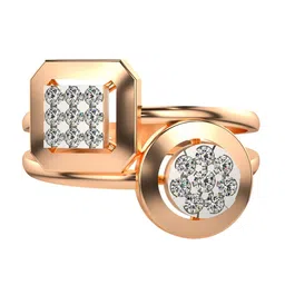 VALANOVA Rose Gold Plated Sterling Silver Certified 0.30 Ct Lab Grown Diamond Ring-image-70