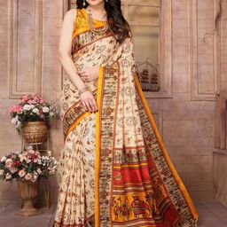KALINI Kalamkari Printed Saree-picture-21