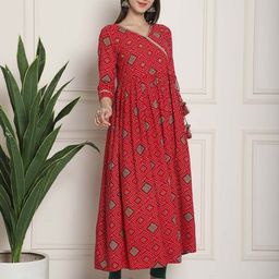 Rajnandini Bandhani A-Line Angrakha Kuta-29