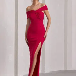 TRAQUILA Off-Shoulder Bodycon Maxi Dress-picture-31