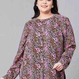 Oxolloxo Multicolor Floral Print Shirt-image-36