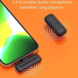 LEKATO Wireless Lapel Microphone System Omni-directional Battery Powered 70 dB with Charging Case, J-13 image 5