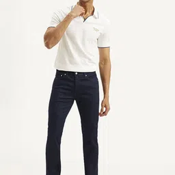 Levis Men Slim Fit Mid-Rise Clean Look No Fade Stretchable Jeans-image-62