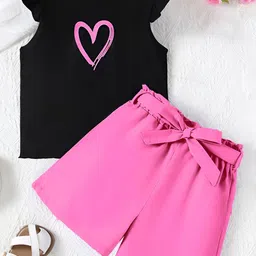 4YOU DRESSES Girls Printed Short Sleeves Top With Shorts-image-22