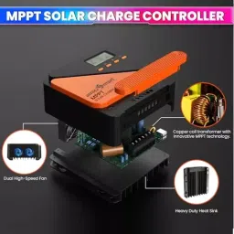 amiciSmart MPPT Solar Charge Controller 50 A 12 V/24 V 98% Efficiency with USB Port & Lithium Battery Support, 1xMPPT-50A image 5