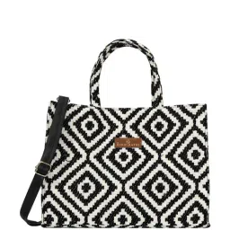NR by Nidhi Rathi Black Textured Medium Tote Handbag-image-71