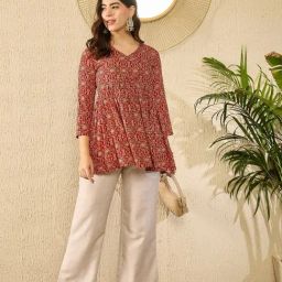 Vaamsi Red Printed Kurtis-picture-11