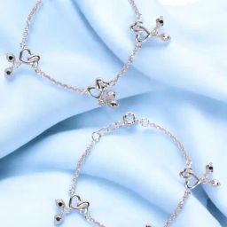 Taraash 925 Sterling Silver Anklets for Kids-45