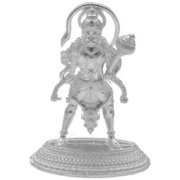 Sri Jagdamba Pearls 800 Silver Veer Anjaneya Hanuman Divine Idol - 8 gm-image-55