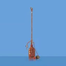 Borosil Amber Automatic Zero Class B With Reservoir Rubber Bellow Burette 100 ml 2154A16-11