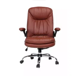 Ib basics High Back Leatherette Office Revolving Chair/Manager Chair Tan, ER5-image-11